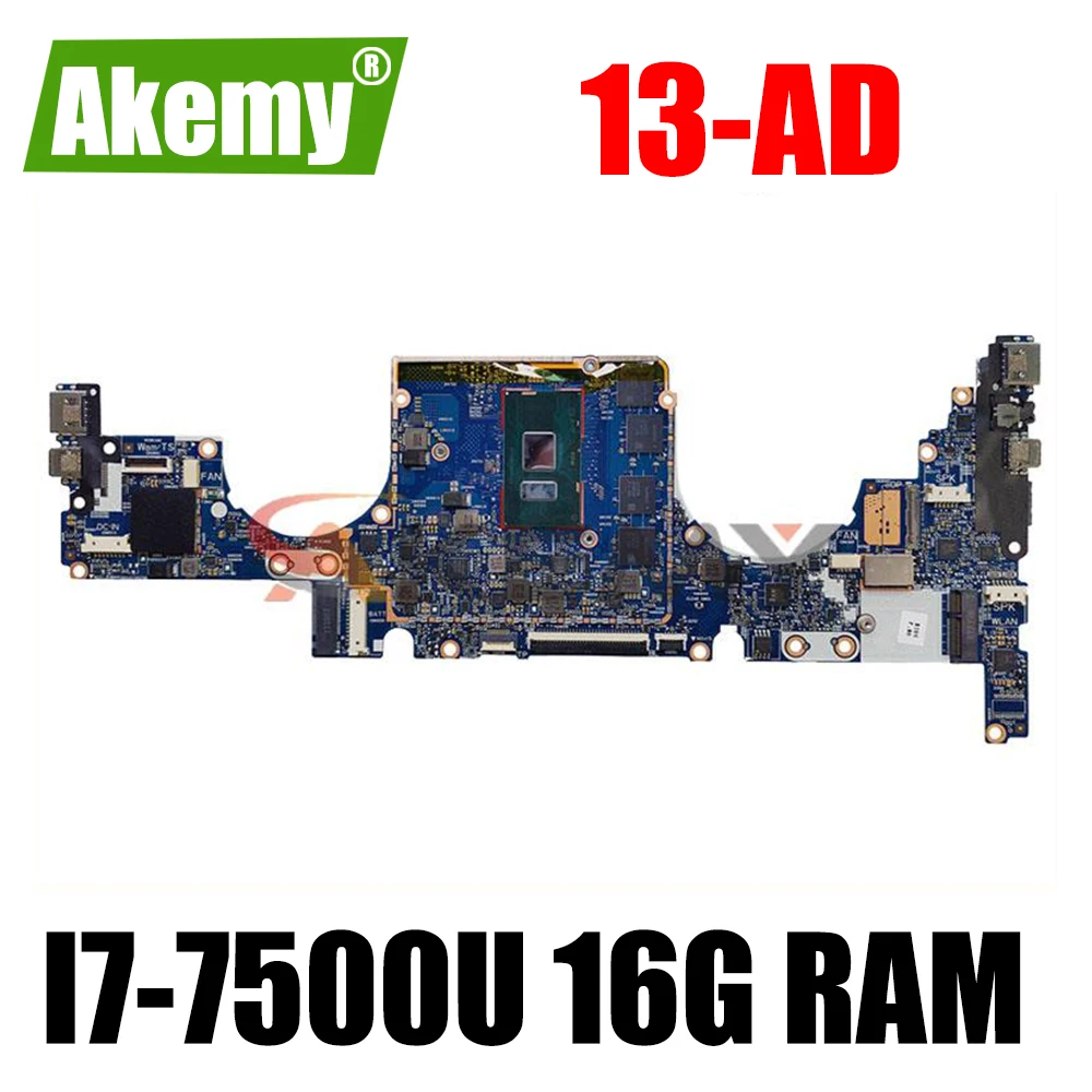 

Материнская плата для ноутбука HP ENVY 13-AD I7-7500U CPU + 16 Гб RAM 926315-601 926315-001 926315-501 6050A2907701-MB-A01