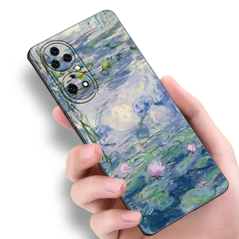 Чехол для телефона Claude Monet Art Painting Huawei P20 P30 P40 Lite P60 Pura 70 Ultra P50 Pro P50E P Smart 2018 2019 2020 2021