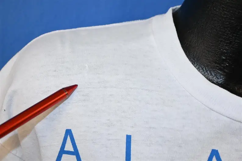 Большая неоновая туристическая футболка Alaska Life's A Mountain Not Beach 80-х годов