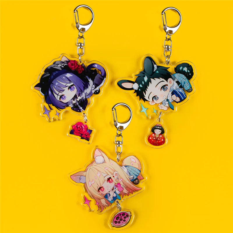 

Hot Japan Anime My Dress Up Darling Keyrings Acrylic Cute Figure Kitagawa Marin Key Chains Kawaii Bags Car Keychain Pendant Gift