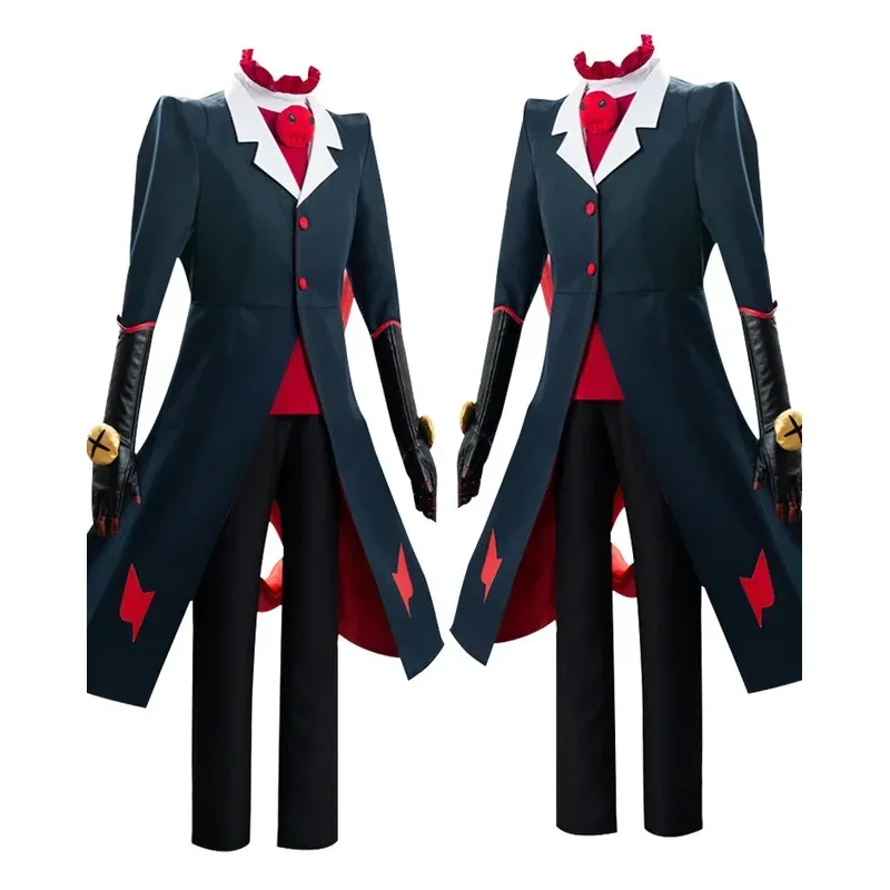 Аниме Helluva Boss Blitzo Косплей Костюм Вечеринка Униформа с хвостом Хэллоуин Наряд для