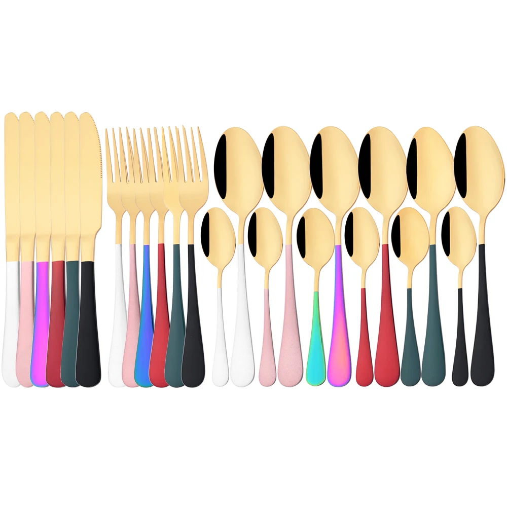 Knife Fork Coffee Spoon Cutlery Set Stainless Steel Flatware