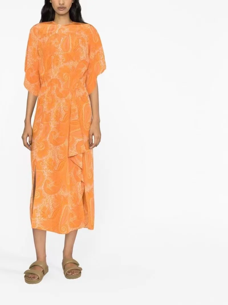 

Новинка, модное темпераментное приталенное платье ZV с круглым вырезом и принтом