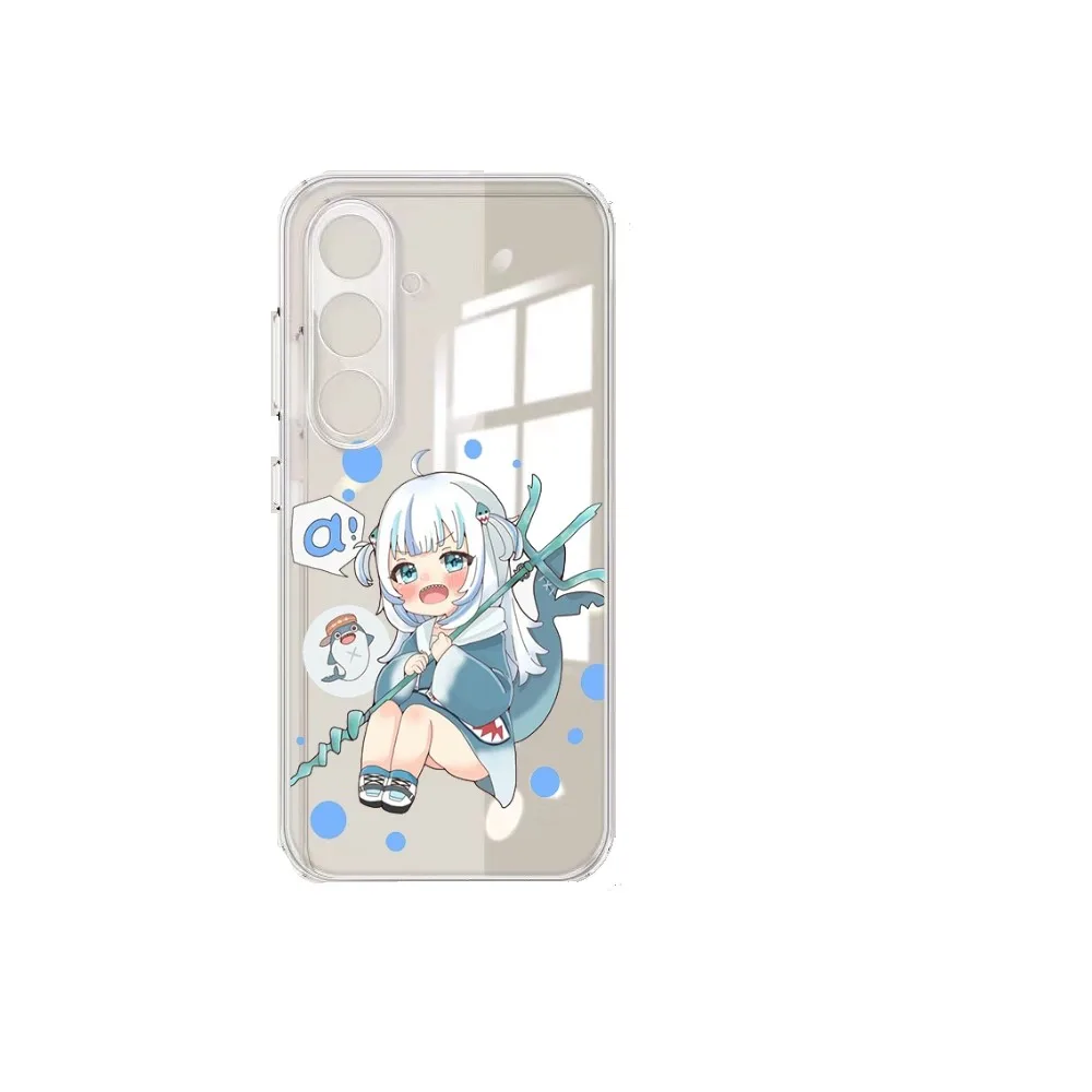 Чехол для телефона Anime Hololive Gawr Gura Samsung Galaxy A52 A12 A51 S21 Edge S22 ULTRA S23 S20LITE Plus Ultra Transparent Cover