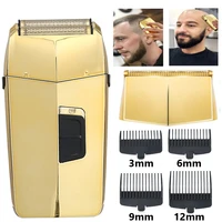 rechargeable barber hair shaver 3 speed electric shaver for men bald head shaving machine pro facial beard razor with extra mesh