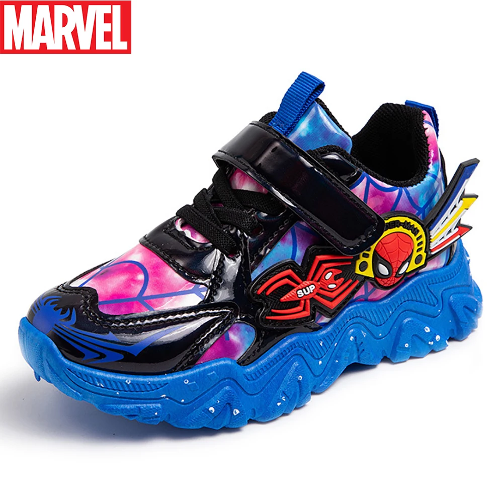 Marvel Spring New Children's Casual Sneakers For Boys Cool Spider-man Print Mesh Shoes Kids Students Breathable Non-slip Sneaker