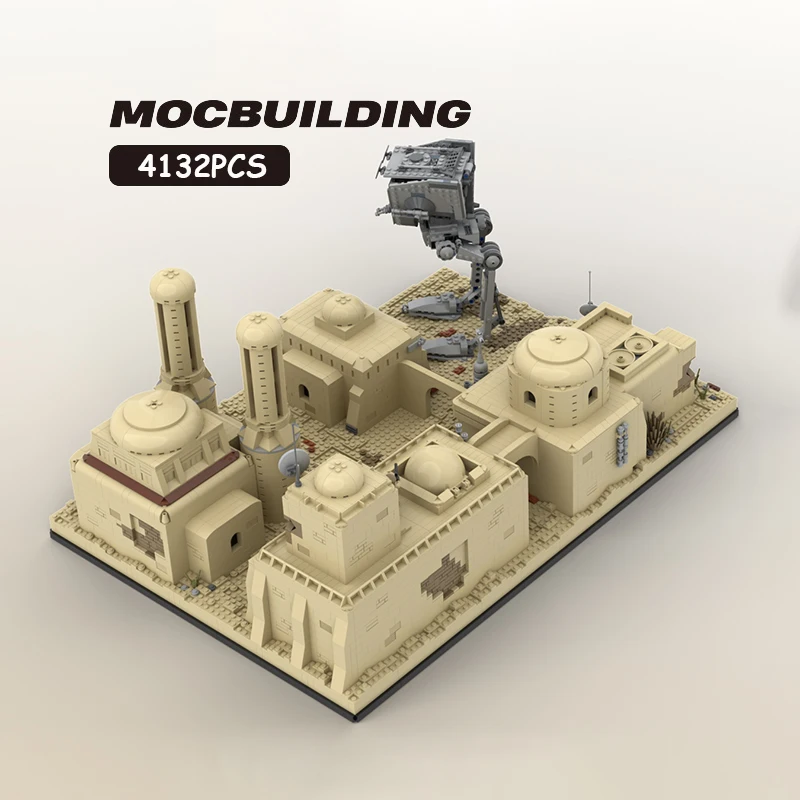 

Строительные блоки MOC SW Tatooine МОС-эйсли Cantina #2, сборные блоки, конструктор пустыни, деревни, архитектурные технические характеристики, 4132 шт.