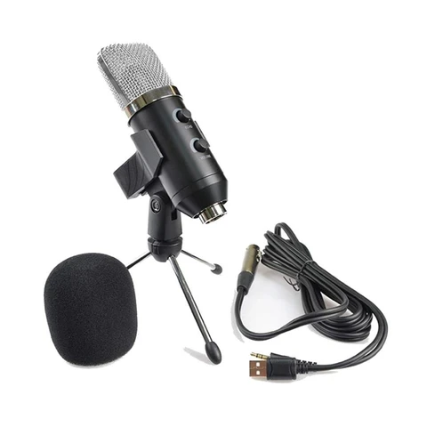 Кардиоидный USB-микрофон, конденсаторный записывающий микрофон Plug & Play для ПК, ноутбука, YouTube, студийной видеосъемки,