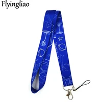little prince blue lanyard keys phone holder funny neck strap with keyring id card diy animal webbings ribbons hang rope