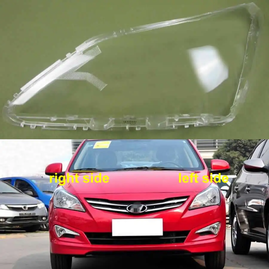 

For Hyundai Verna Solaris 2014 2015 2016 Car Accessories Headlight Lens Cover Transparent Lampshade Headlamp Shell Plexiglass