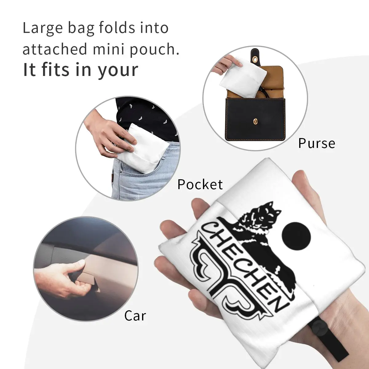 Забавная дешевая сумка-тоут Borz для покупок Портативная сумка-шоппер с плечевым