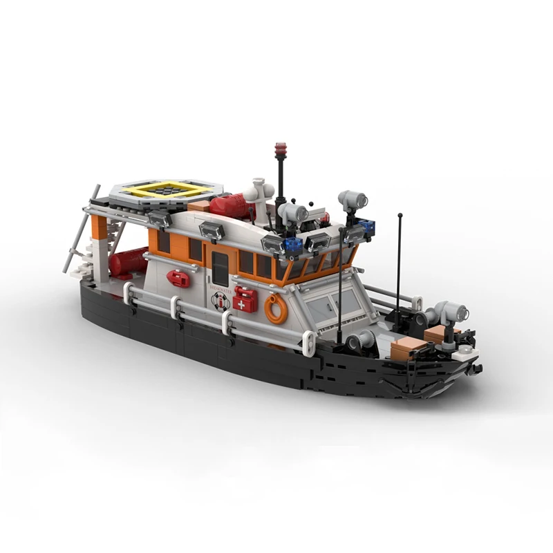 Конструктор Moc модель военного корабля корабль береговой охраны технология