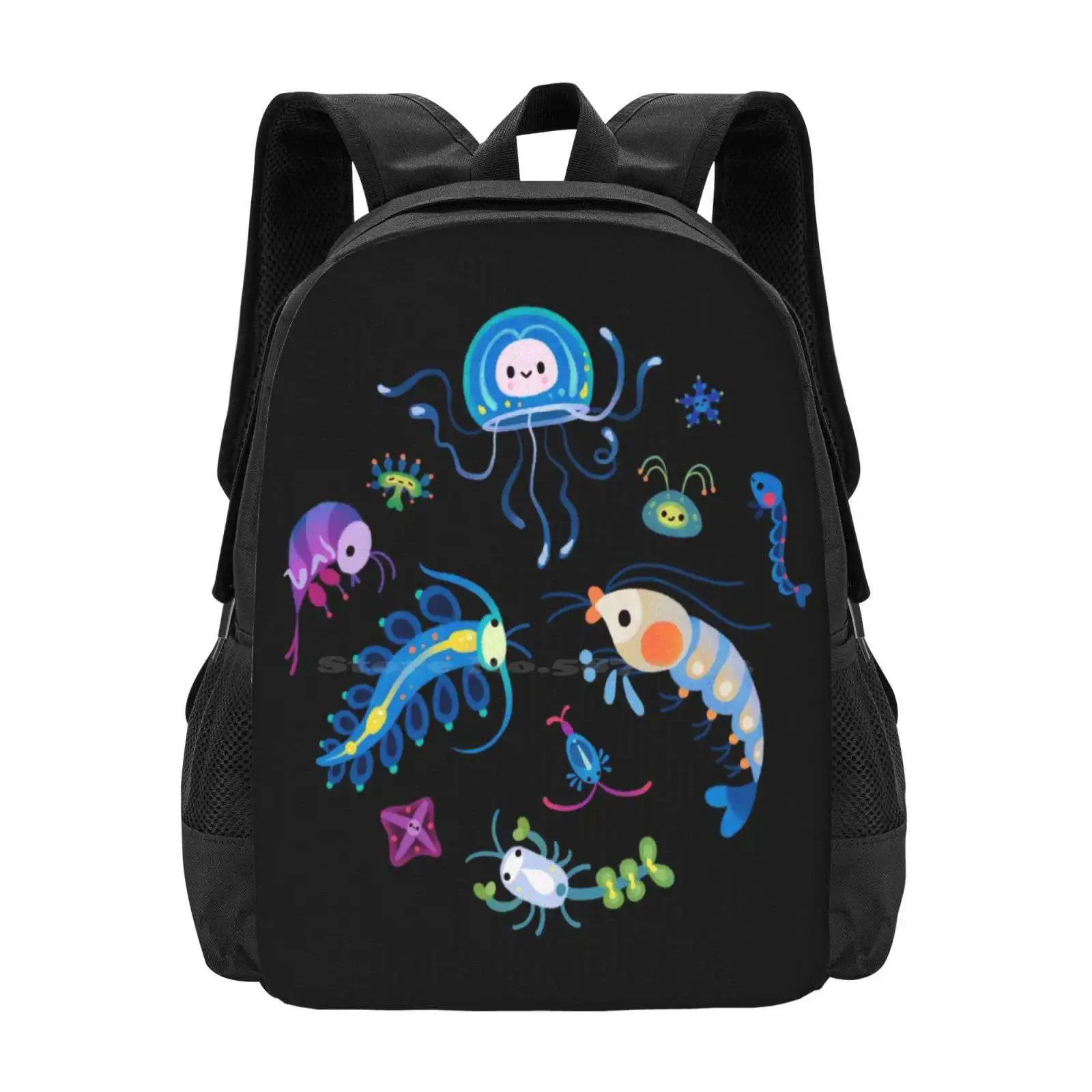 

Zooplankton Pattern Design Laptop Travel School Bags Zooplankton Ecosystem Nature Micro World Pikaole Biology Science Pattern