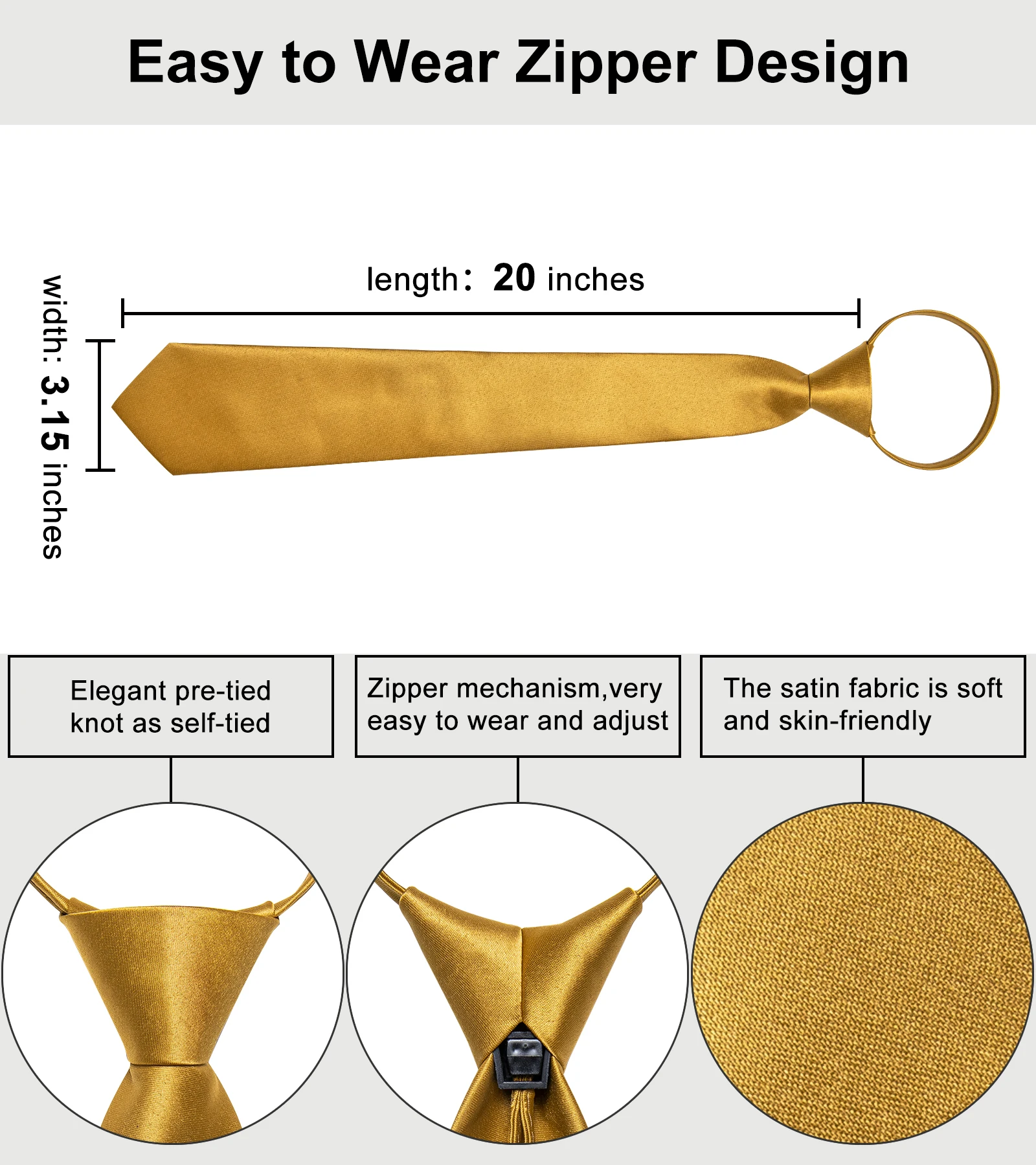 Рисунок 6 - Роскошный золотистый желтый галстук