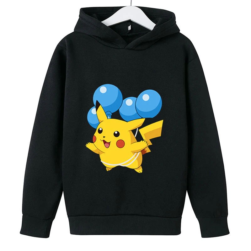 

Pokemon- Pikachu Kids Clothing Tops Boys Sweatshirt Game Print Hoodies Funny Anime Long Sleeve Pullovers Baby Girls Streetwear