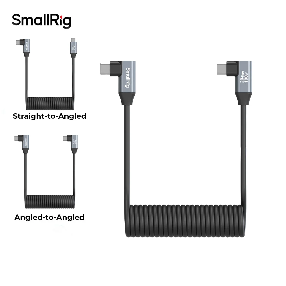 Фото Кабель SmallRig USB-C - USB-C витой, для ноутбуков, смартфонов, камер, прочный, быстрая зарядка 100 Вт, 4793 4792 №1