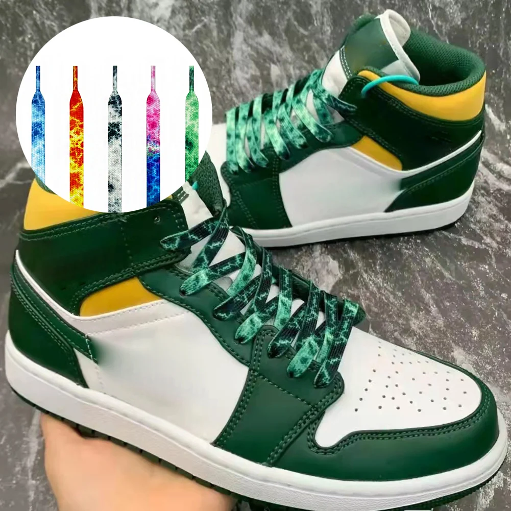 Star Shoelaces Universe Galaxy Flat Shoelaces Purple Blue Green Black Basketball Sports Shoe Laces Sneakers Men Women 120/140cm