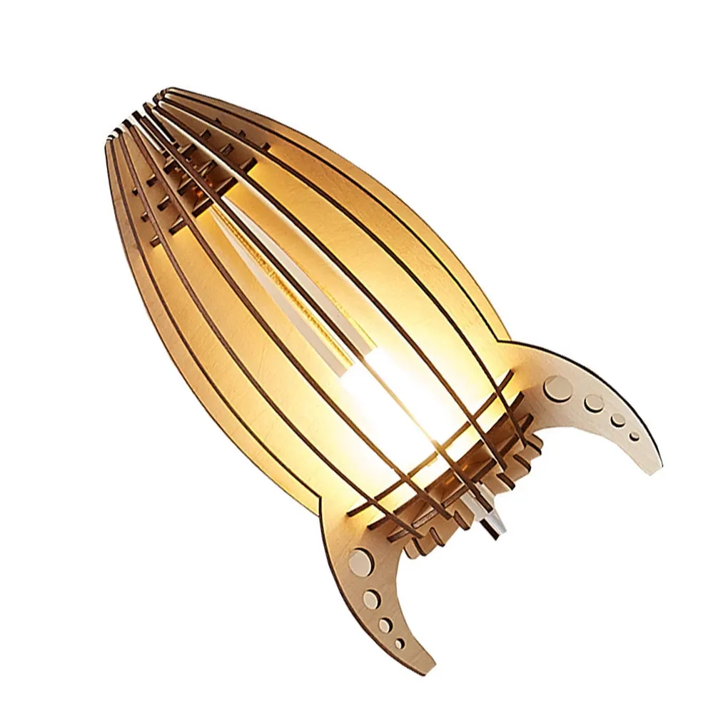 

Table Lamp Wooden Vintage Carving Desk Light Lantern Decors Decoration