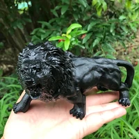 160mm 5a natural obsidian lion hand made statue sculpture crystal healing stone specimen home decoration ornament 1pcs