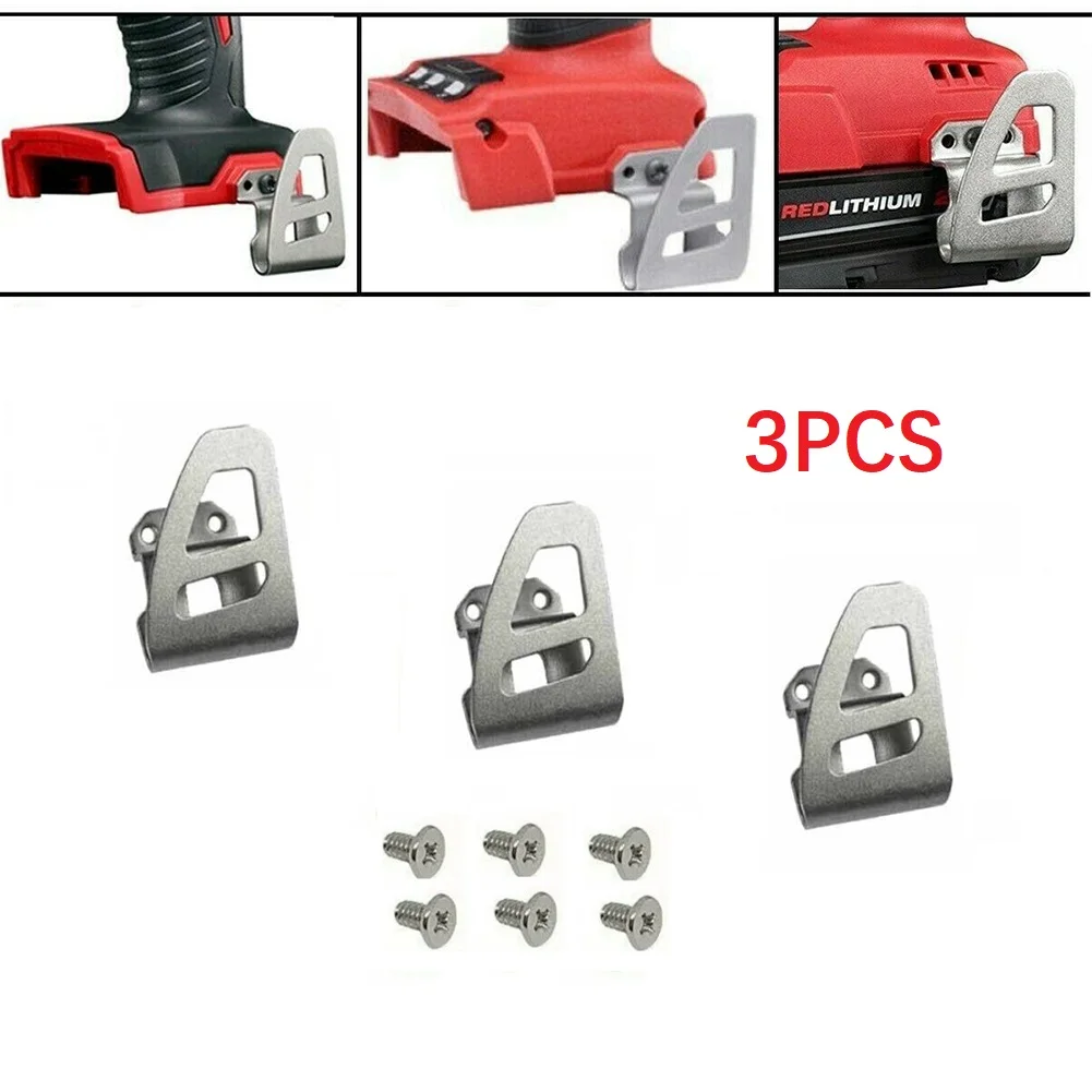 

3pcs Belt Clip Hooks With Screw For Milwaukee 18V 2604-22CT 2604-20 2604-22 Hammer Driver Electric Wrench Hook Waist Buckle