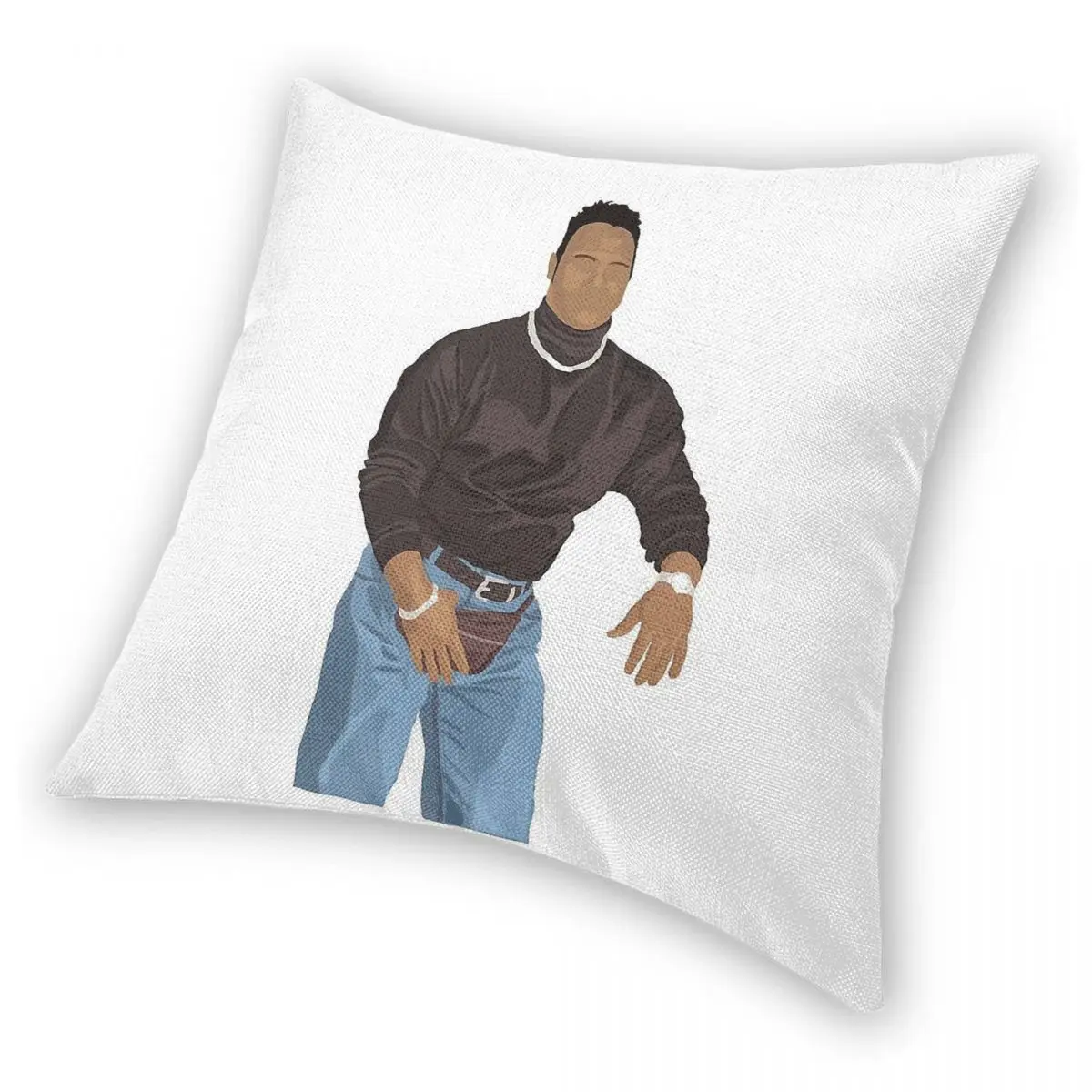 Dwayne Johnson The Rock квадратная наволочка из полиэстера и льна с бархатным узором на