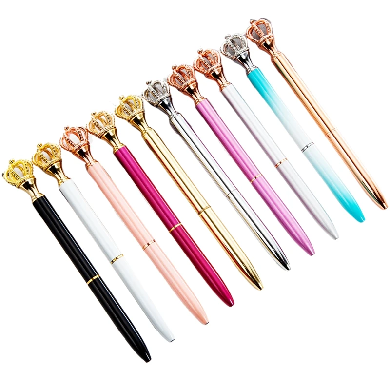 

10 Pack Crown Ballpoint Pens Office Supplies Gifts Pen And Christmas Wedding Birthday With Black Ink