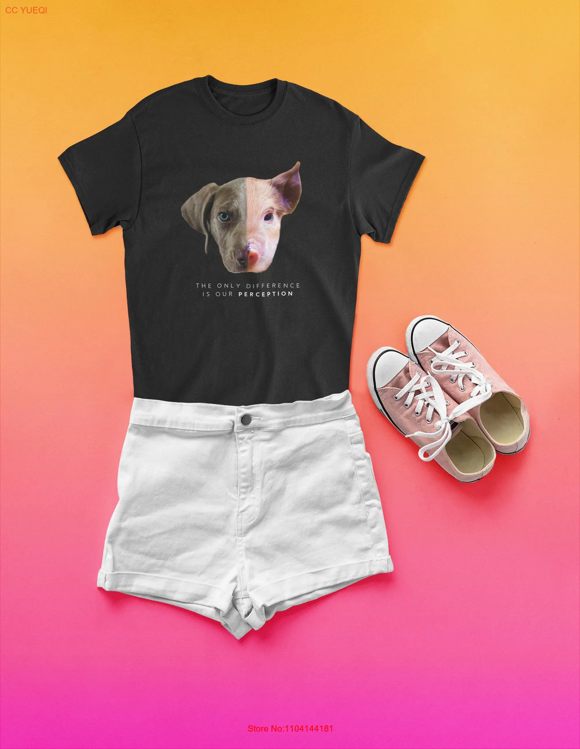 Веганская футболка с разницей только наша реакция на растительной основе