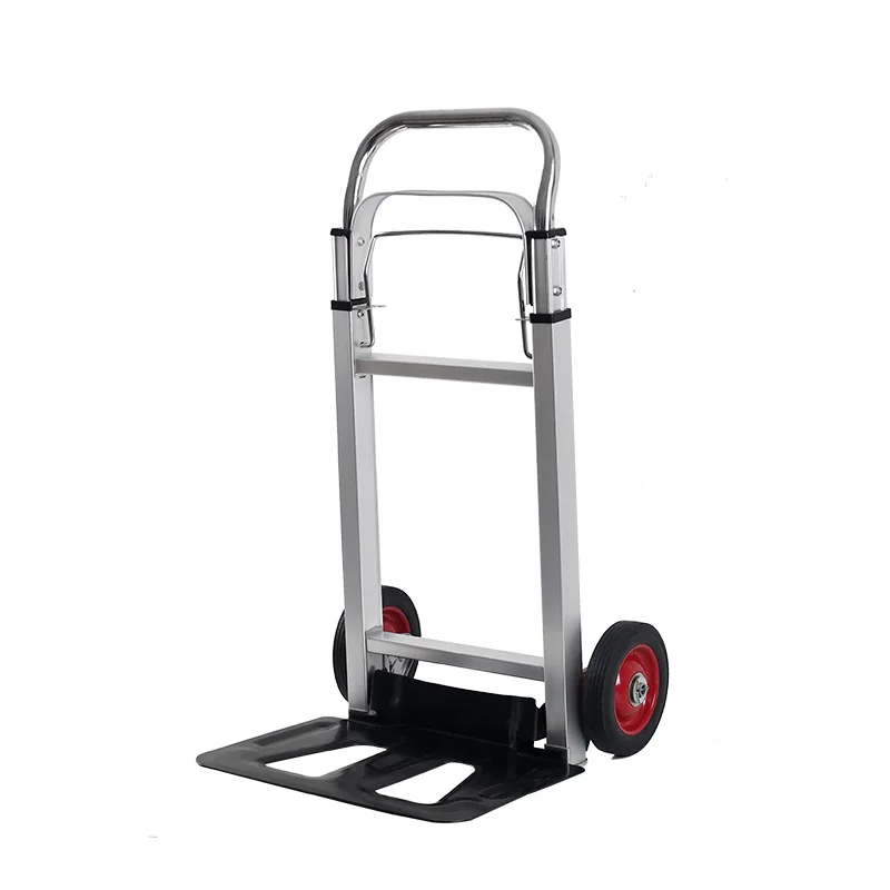 Small Portable Luggage Cart Can Load 44LBS, Folding Utility Hand Truck Trolley For Indoor Outdoor Moving Travel