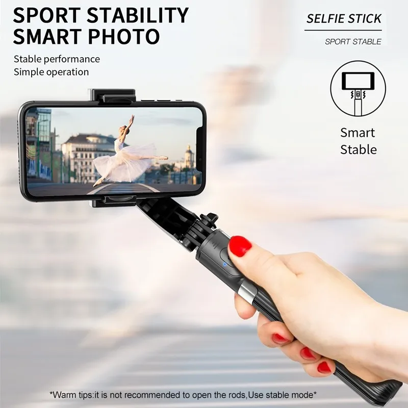 

L08 Selfie Stick Gimbal Stabilizer Tripod for Phone Action Camera with Bluetooth Remote Control for Smartphone Gopro