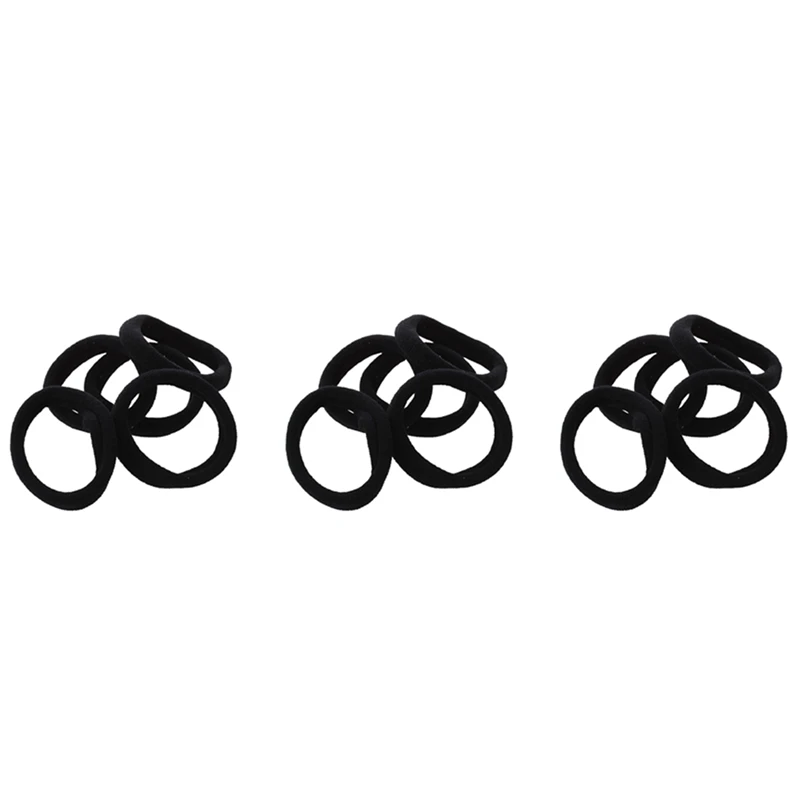 

15 Pcs Black Stretchy Band Hair Tie Ponytail Holders