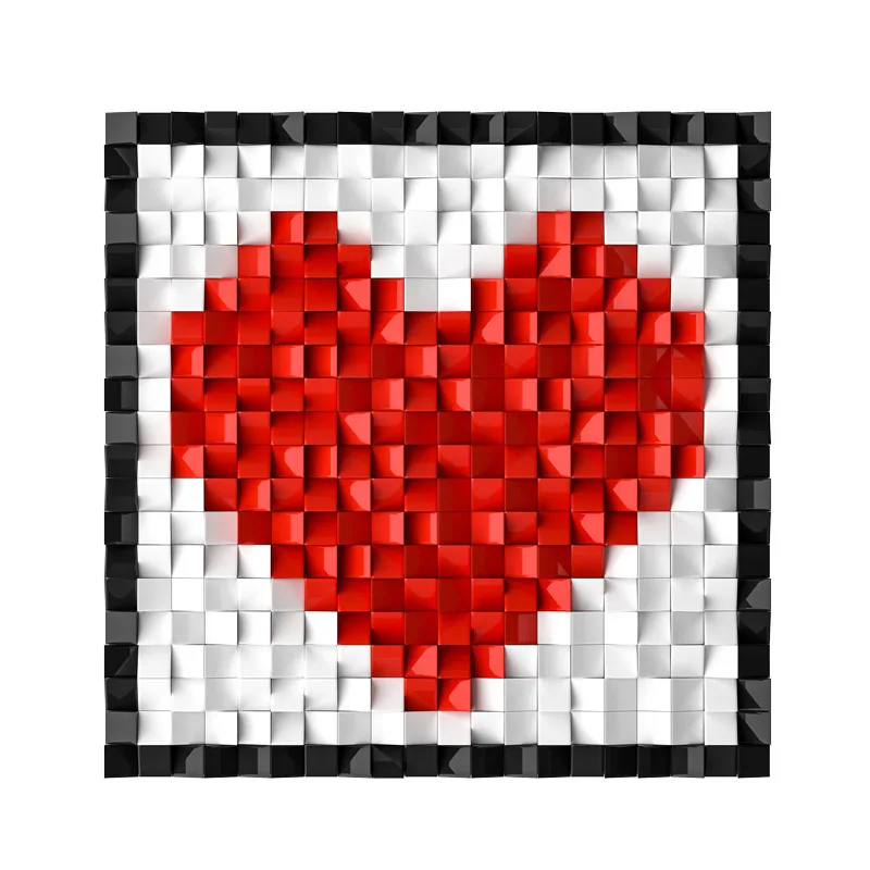 Креативная Фоторамка С Изображением Любви Строительные Блоки Микро Частицами