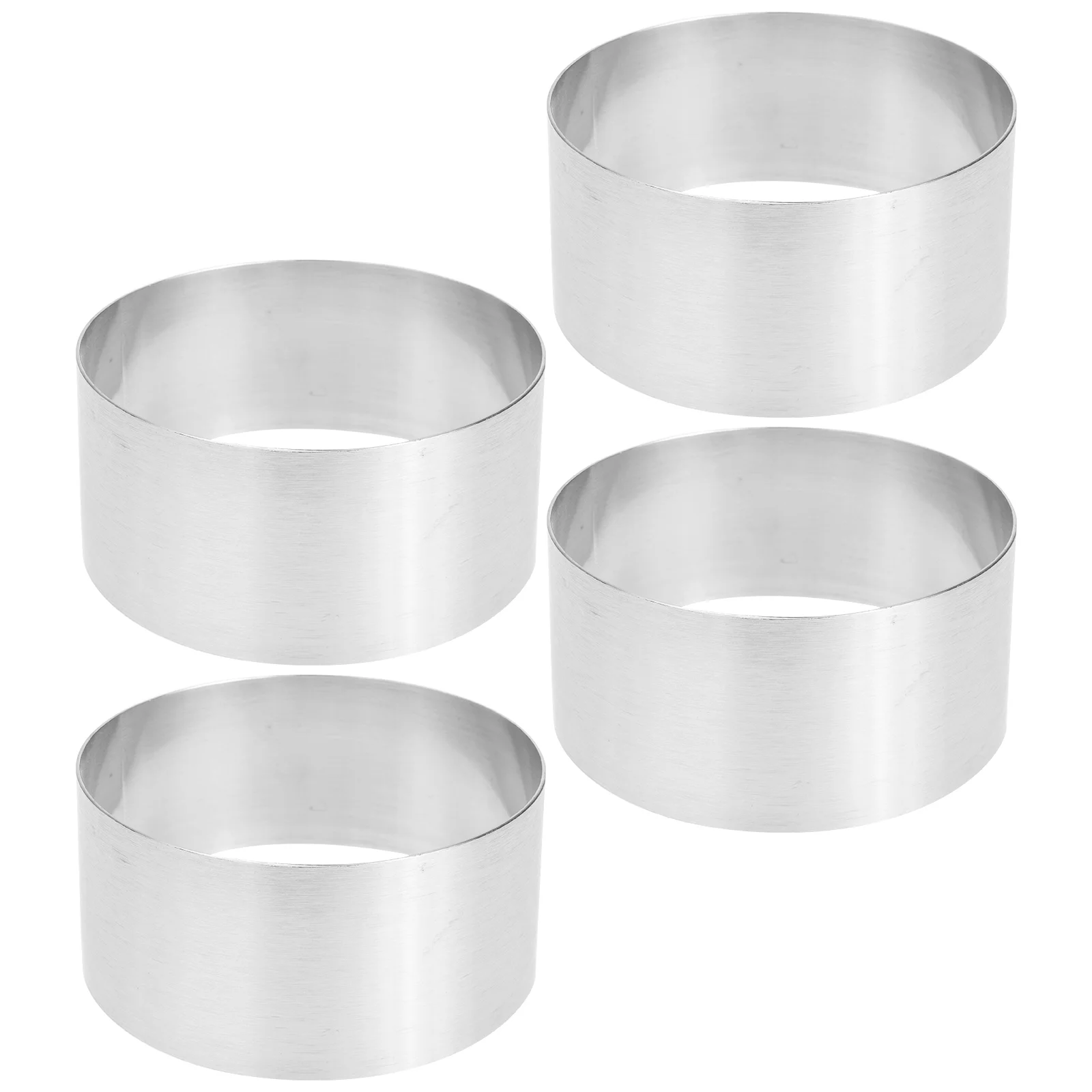 

4Pcs Stainless Steel Cookie Tools Kitchen Mousse Molds Biscuit Making Tools Bread Molds