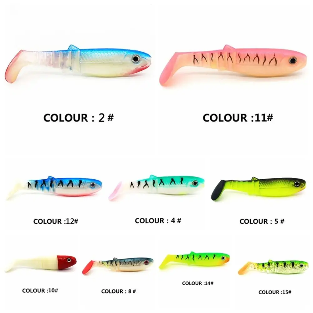 5 шт. приманка для рыбалки 8 см/6 г воблеры с Т-образным хвостом силиконовая