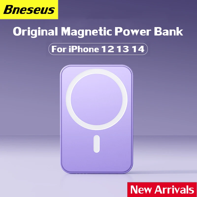 

10000mAh Original 1:1 Magnetic Wireless Power Bank For Magsafe Powerbank External Auxiliary Battery Charger For iphone 12 13 14