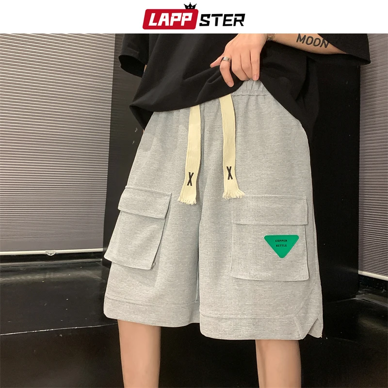 

LAPPSTER Summer Pockets Black Basketball Shorts Y2k 2023 Gym Harajuku Korean Fashions Joggers Shorts Men Vintage Casual Pants
