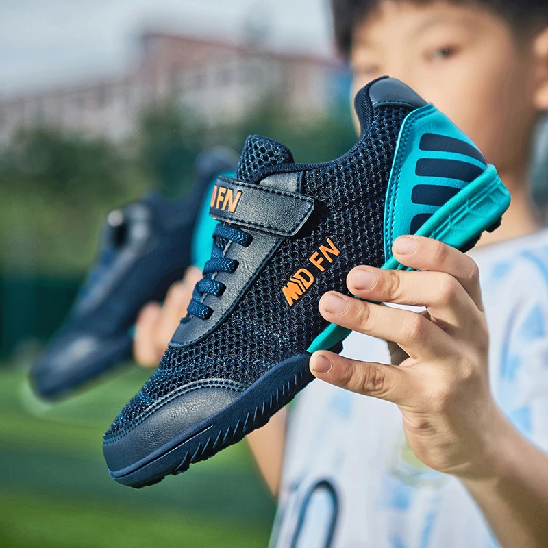 Personality Stylish And Comfortable Boys Girls Training Game Sneakers Indoor Outdoor Lawn Youth Student Soccer Shoes 29-39#