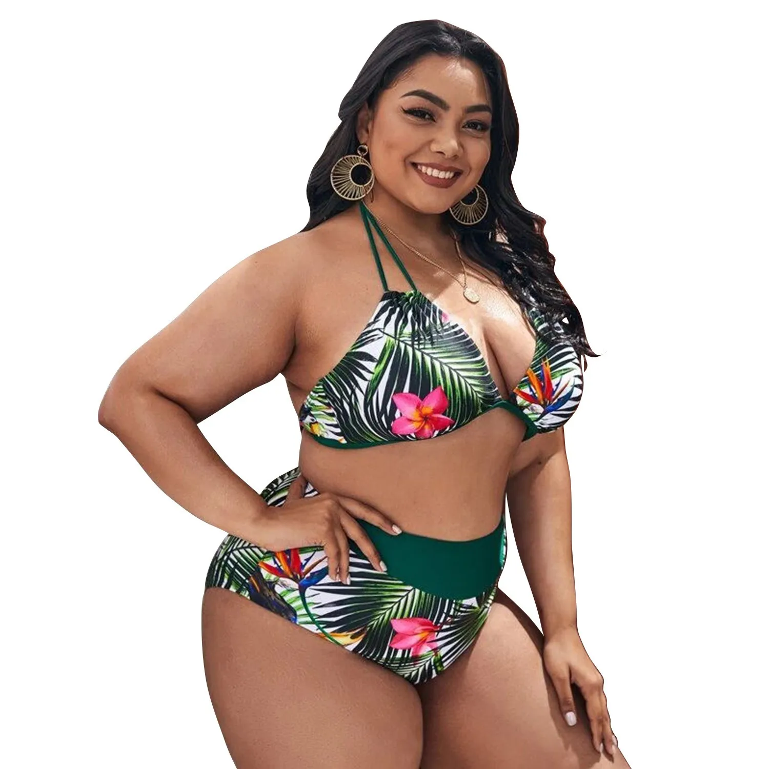 Женский комплект бикини с высокой талией