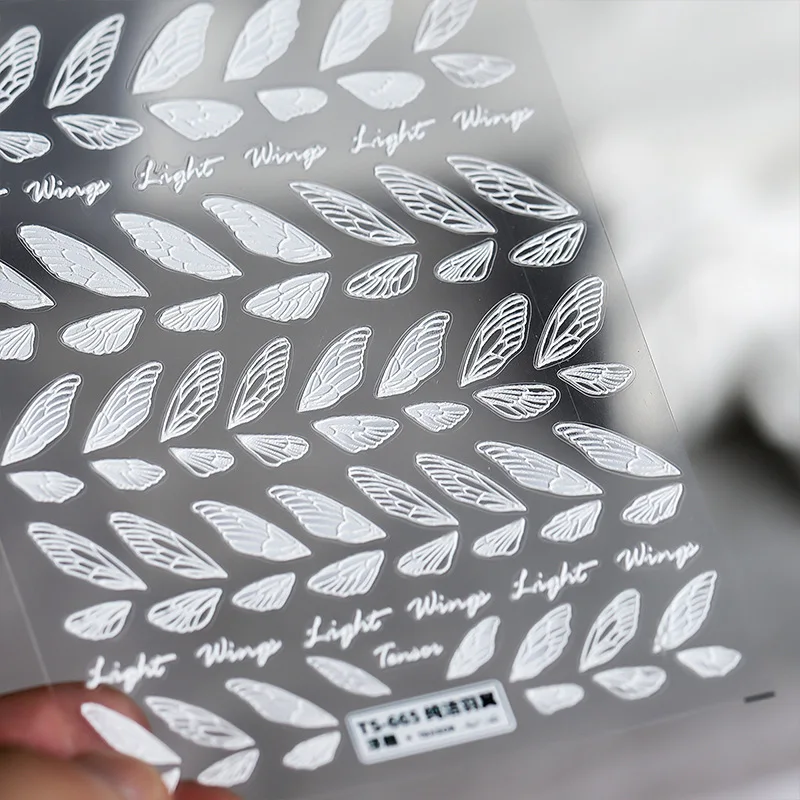 1 лист 3D акриловая гравировка наклейки для ногтей свитер шерсть Милая Белая