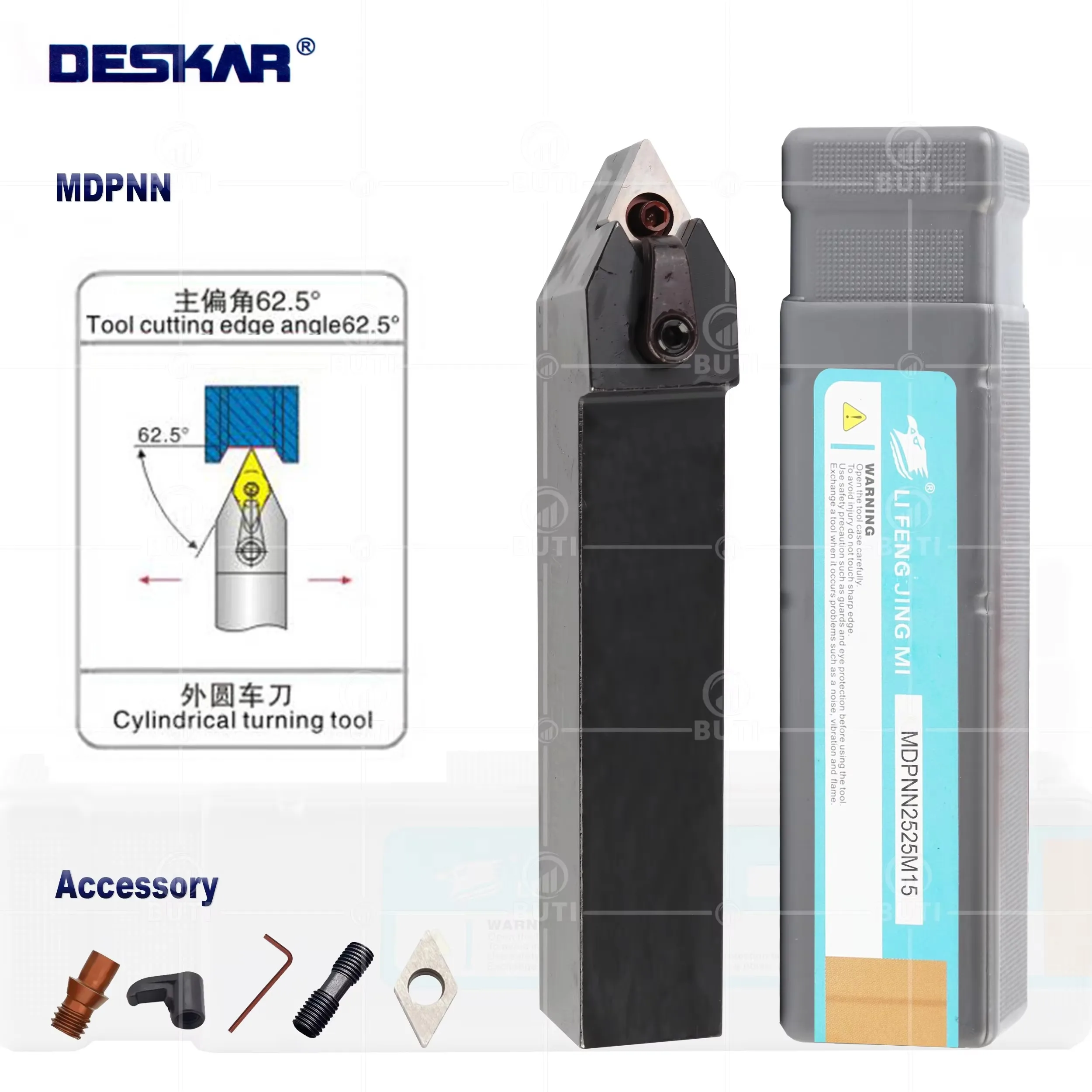 DESKAR 100% оригинальный токарный станок с ЧПУ, внешний держатель режущих инструментов MDPNN1616H11 MDPNN2020K15 MDPNN2525M15 MDPNN 16 мм, резак для обработки