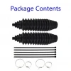 

2 Set Universal 23x6cm Silicone Rack And Pinion Steering Boot Pinion Boot Gaiter Boots+Cable Ties+Clamp Kit Accessories