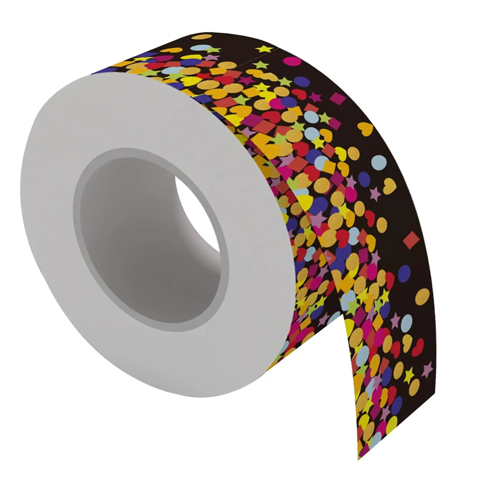 Bulletin Board Borders Star 20M Border Cut Dot Bright Color Rolled Cut Border for White Board Chalkboard Classroom Home