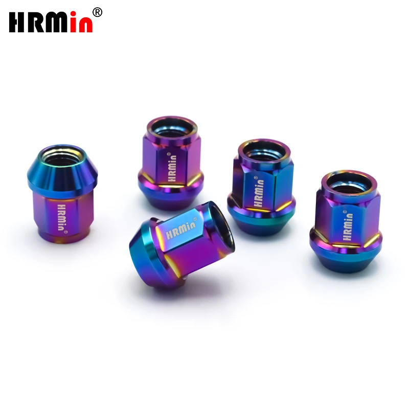 Фото Гайка колесная HRMin M12*1.25мм, титановая, класс 5, с коническим седлом, для Nissan, Greatwall, Geely, Subaru, Suzuki и др. №3