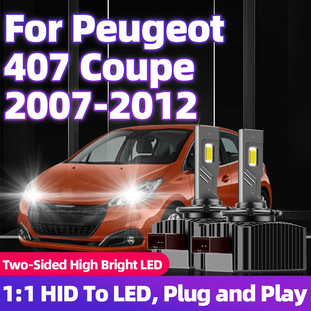 Для Peugeot 407 Coupe 2007 2008 2009 2010 2011 2012 светодиодные фары D1S HID для светодиодных ламп CSP 30000LM