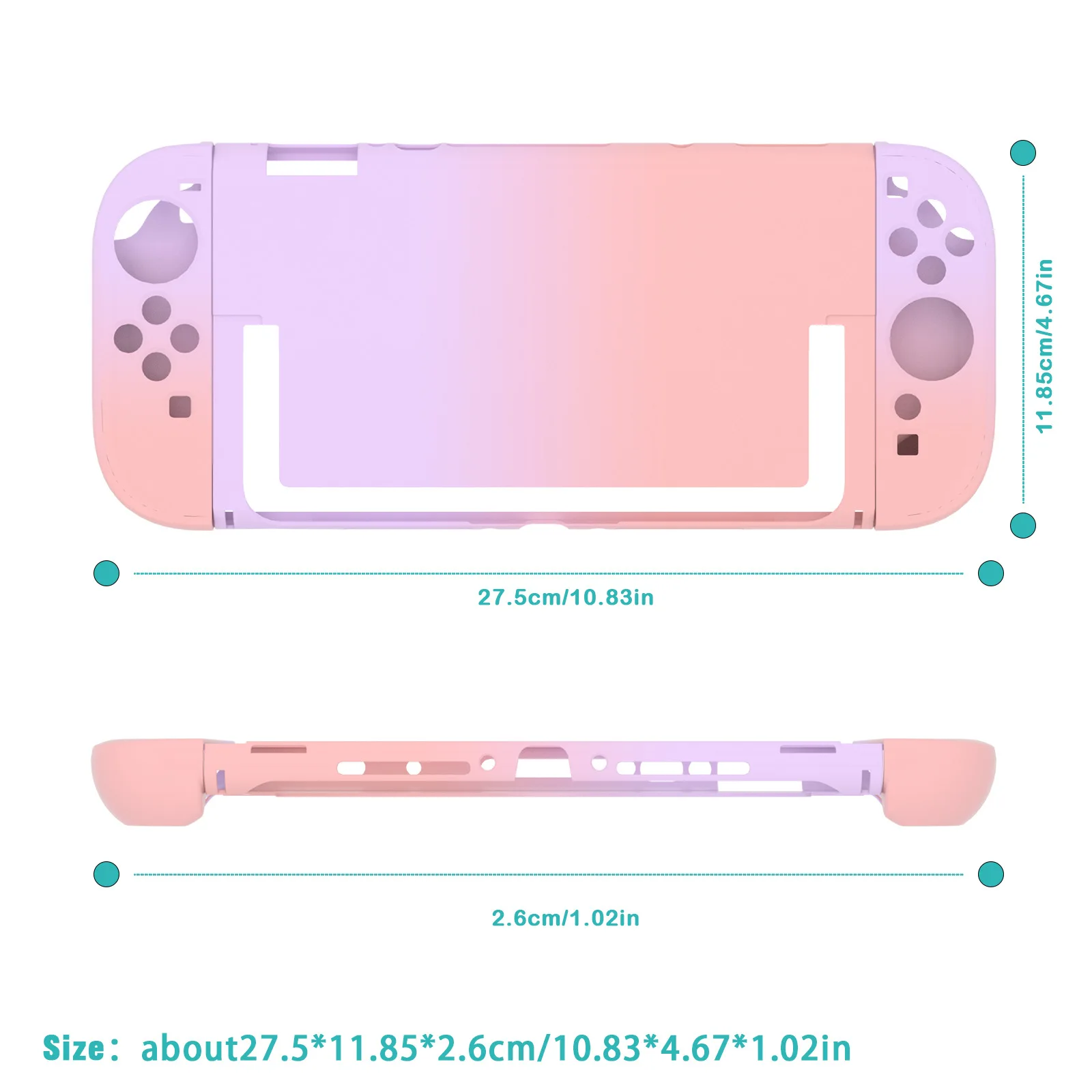 Фото Защитный чехол градиентного цвета, совместимый с Switch 2 - NS2 (2025), съемный корпус ПК с матовым покрытием №5