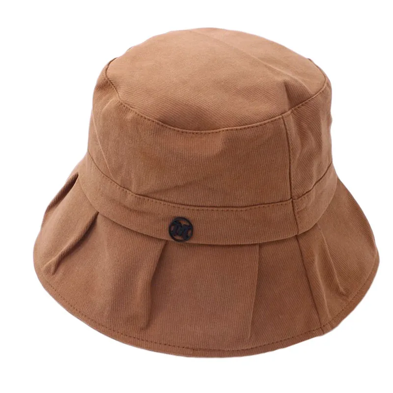 Corduroy bucket hat men autumn and winter women's hat 2022 fashionable new fisherman hat  Mulridunction panama Basin caps