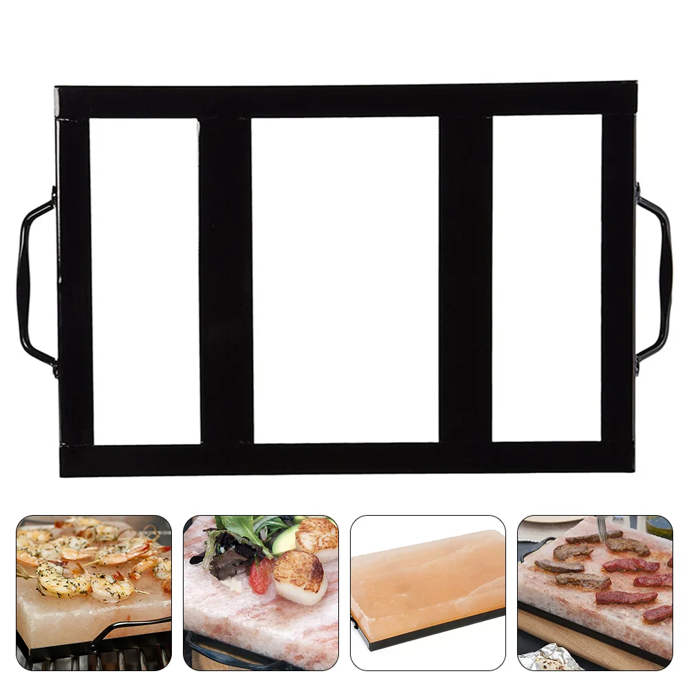 

Salt Plate Block Holder Bbq Cookinghimalayan Grilling Rack Barbecue Grill Steak Mineral Stand Blcok Stones Iron Bakeware