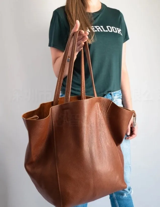New Arrival Causal Vintage Large Capacity Women Shoulder Tote Bag Ladies Shopping Bag For Female