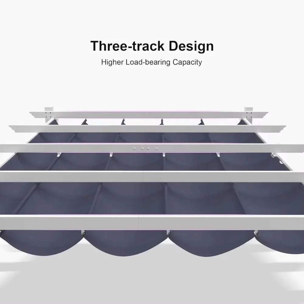 Уличная беседка 10 х12 футов убираемая с солнцезащитным козырьком белая
