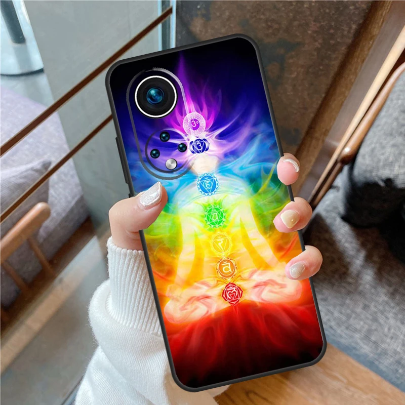 Монтируйте чехол Mandala Chakra Yoga For Honor 50 8X 9X 10i для Huawei P30 Pro P20 P40 Mate 20 Lite P Smart 2019.