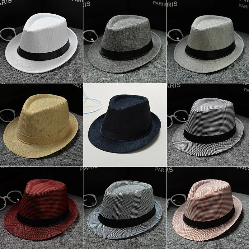

Unisex Hat Fashion Summer Cool Panama Cotton Linen Fabric Straw Foldable Travel Brim Wide Mens Ladies Hats Cowboy Summer Hats